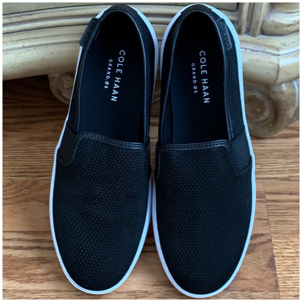 Women Cole Haan Black Grand.Os Slip On 9 Sneakers